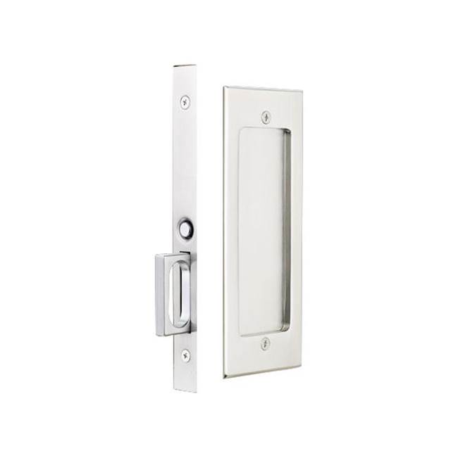 Emtek Passage, Modern Rectangular Pocket Door Mortise Lock, US3NL