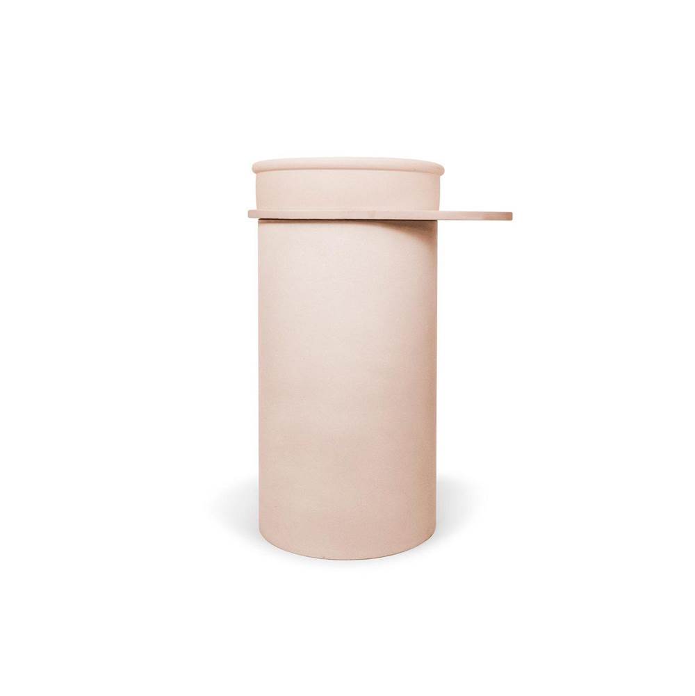 Nood Co. Cylinder with Tray - Tubb Basin (Pastel Peach,Musk)